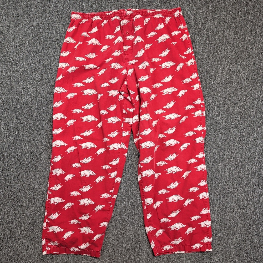 Sideline Apparel Arkansas Razorbacks XL Red Cotton Pajama Pants NCAA Gameday